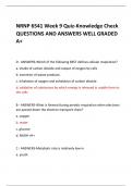 NRNP 6541 Week 9 Quiz-Knowledge Check QUESTIONS AND ANSWERS WELL GRADED A+ 