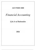 ACCTMIS 3200 FINACIAL ACCOUNTING EXAM Q & A 2024.