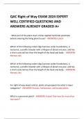QAC Right of Way EXAM 2024 EXPERT WELL CERTIFIED QUESTIONS AND ANSWERS ALREADY GRADED A+   
