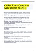 CAIB 4 Exam Questions with Correct Answers