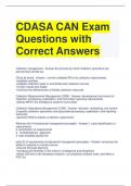 CDASA CAN Exam Questions with Correct Answers
