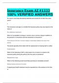 BEST REVIEW FOR Insurance Exam AZ #1333 100% VERIFIED ANSWERS