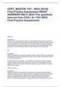 CERT_MASTER 1101 - WGU (D316) Final Practice Assessment (RIGHT ANSWERS ONLY) 2024 (The questions here are from D316 / A+ 1101 WGU Final Practice Assessment)