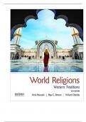 Test Bank For World Religions Western Traditions, 5th Edition By Hussain, Amore, Oxtoby (Oxford)