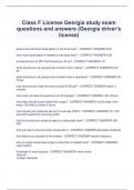 Package deal for Class F License Georgia study exam questions and answers (Georgia driver’s license)