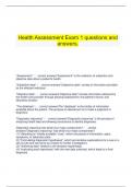  Health Assessment Exam 1 questions and answers.