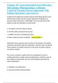 Chapter 45: Gastrointestinal Tract Disorders McCuistion: Pharmacology: A Patient-Centered Nursing Process Approach, 11th Edition Questions And Answers