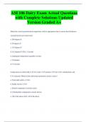 ASI 106 Dairy Exam Actual Questions  with Complete Solutions Updated  Version Graded A+ 