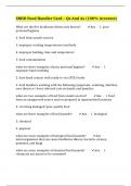 SNHD Food Handler Card – Qs And As (100% Accurate)