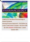 COMPLETE Test Bank Pharmacology A Patient-Centered Nursing Process Approach, 11th Edition by Linda E. McCuistion Chapter 1-58 /Over 950 Qs with Answers & Rationales / Latest Update 2024. Terms like:  1. All of the following would be considered subjective 