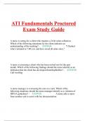 ATI Fundamentals Proctored Exam Study Guide