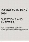 IOP3707 Exam pack 2024(Questions and answers)