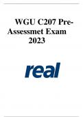 WGU C207 PreAssessmet Exam 2023