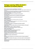 Portage Learning- BIOD 151 Exam 1 Questions & Answers 2024 A+