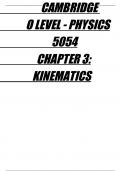 O level Physics Kinematics Notes