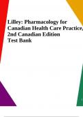 Lilley: Pharmacology for Canadian Health Care Practice, 2nd Canadian Edition Test Bank