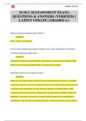 M-SLC SUSTAINMENT EXAM |  QUESTIONS & ANSWERS (VERIFIED) |  LATEST UPDATE | GRADED A+