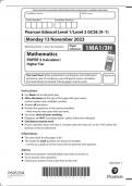 Edexcel gcse maths paper 3 higher November 2023 QP