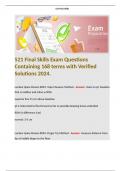 521 Final Skills Exam Questions Containing 168 terms with Verified Solutions 2024.  Contains terms like; Lumbar Spine Flexion ROM- Tape Measure Method - Answer: mark on pt: baseline that is midline and inline w/PSIS superior line 15 cm above baseline pt i