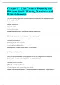 Chapter 01 21st Century Maternity and Womens Health Nursing Questions and Correct Answers