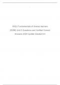 WGU Fundamentals of diverse learners (D096) Unit 2 Questions and Verified Correct Answers 2024 Update Graded A+