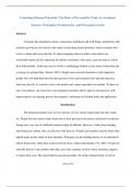 The Role of Personality Traits in Academic Success, Workplace Productivity, and Personal GrowthUnlocking Human Potential: The Role of Personality Traits in Academic Success, Workplace Productivity, and Personal GrowthUnlocking Human Potential: The Role of