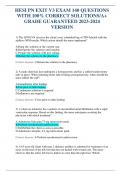 HESI PN EXIT V3 EXAM 140 QUESTIONS WITH 100% CORRECT SOLUTIONS/A+ GRADE GUARANTEED 2023-2024 VERSION 1) The LPN/LVN receives the client's next scheduled bag of TPN labeled with the additive NPH insulin. Which action should the nurse implement? A.Hang t