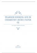 PEARSON EDEXCEL AS CHEMISTRY PAPER 2 MARK SCHEME JUNE 2023