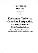 Solutions Manual With Test Bank For Economics Today A Canadian Perspective Microeconomics (Canadian Edition) 1st Edition By Roger Miller, Lia Rizzo, George Sroka, Jim Higginson, Mustaq Ahmad (All Chapters, 100% Original Verified, A+ Grade)