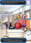 SAE3701 Assignment 2 (Essay) 2024 (Referencing, additional answers and Reference List Included). Ensure you Buy Quality work. 