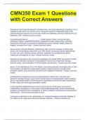 CMN350 Exam 1 Questions with Correct Answers