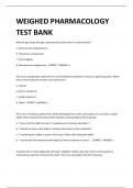 WEIGHED PHARMACOLOGY TEST BANK 