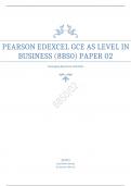 PEARSON EDEXCEL   AS LEVEL BUSINESS PAPER 2 QUESTION PAPER JUNE 2023