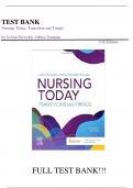 Test Bank For Nursing Today: Transition and Trends 11th Edition by JoAnn Zerwekh, Ashley Garneau||ISBN NO:10,0323810152||ISBN NO:13,978-0323810159||All Chapters||Complete Guide A+||Latest Update.