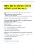 NSG 350 Exam Questions with Correct Answers