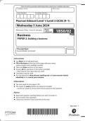 GCSE EDEXCEL June 2024 Business Paper 2 Including Mark Scheme