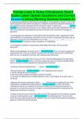 Florida Laws & Rules Chiropractic Board Exam Latest Update Questions and Correct Answers Using Marking Scheme Graded A+