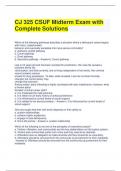 CJ 325 CSUF Midterm Exam with Complete Solutions (1)