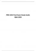 PRN 1032 Final Exam Study Guide Q&A 2024