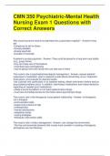 Bundle For CMN 350 Exam  Questions with Correct Answers