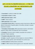 ADVANCED PATHOPHYSIOLOGY- UTMB 5355 EXAM 1 CHAPTER 1 & 2 QUESTIONS AND ANSWERS A+ VERIFIED