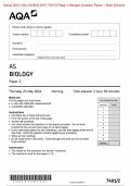 AQA 2024 AS BIOLOGY 7401/2 Paper 2 Question Paper & Mark scheme (Merged) June 2024 [VERIFIED]