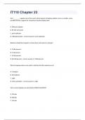 IT110 Chapter 23 Question and answers rated A+ 2023/2024