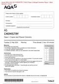 AQA 2024 AS CHEMISTRY 7404/2 Paper 2 Organic and Physical Chemistry Question Paper & Mark scheme + Insert (Merged) June 2024 [VERIFIED]