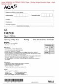 AQA 2024 AS FRENCH 7651/2 Paper 2 Writing Question Paper + Mark Scheme + Insert (Merged) June 2024 [VERIFIED]