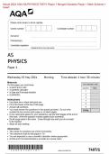 AQA 2024 AS PHYSICS 7407/1 Paper 1 Question Paper & Mark scheme + Insert (Merged) June 2024 [VERIFIED]