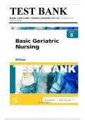 Test Bank for Basic Geriatric Nursing 8th Edition by Patricia A. Williams (2023) | Chapter 1-20 + NCLEX Case Studies with Answers | All Chapters