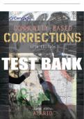 Test Bank For Community-Based Corrections - 12th - 2019 All Chapters - 9781337687362