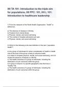 IHI TA 101: Introduction to the triple aim for populations, IHI PFC: 101, IHI L 101: Introduction to healthcare leadership