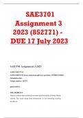 SAE3701  Assignment 3  2023 (852771) - DUE 17 July 2023